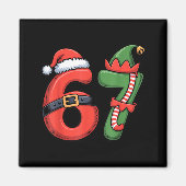 Christmas 67 Meme 67 Santa Elf - Six Seven  マグネット (正面)