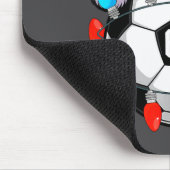 Christmas 67 Meme Soccer Ball Santa Hat Funny Xmas マウスパッド (コーナー)