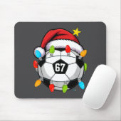 Christmas 67 Meme Soccer Ball Santa Hat Funny Xmas マウスパッド (マウス)