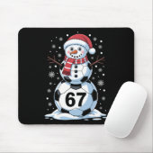Christmas 67 Meme Soccer Snowman Tree Funny Xmas B マウスパッド (マウス)