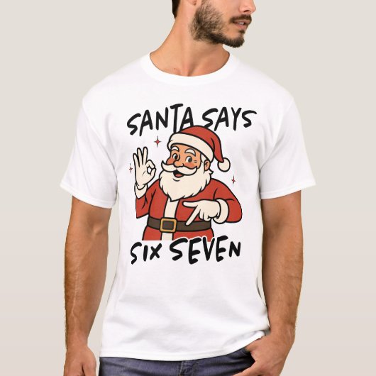 Christmas 67 Tee Funny Gen Z Meme Six Seven Tシャツ (正面)