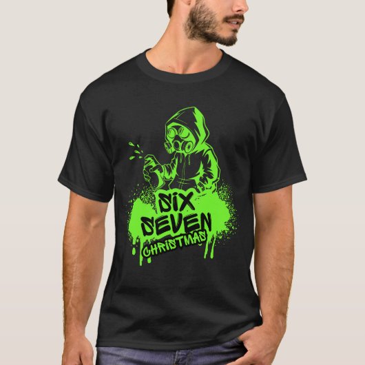 Christmas 67 Tee Grunge Graffiti Six Seven Meme Tシャツ (正面)
