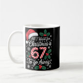 Christmas 67 To Go Away Six Seven Funny Teacher Pa コーヒーマグカップ (左)