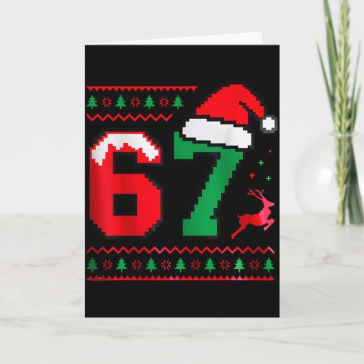 Christmas 67 Ugly Sweater Number 67 Design  カード (正面)