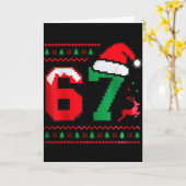 Christmas 67 Ugly Sweater Number 67 Design  カード (黄色い花)