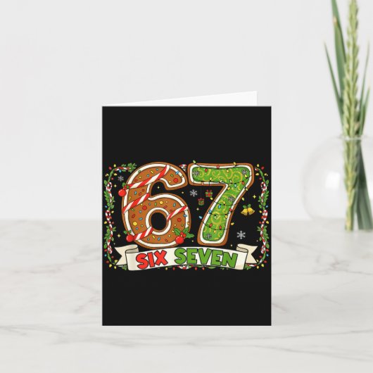 Christmas 67 Xmas Gen Rizzmas 6 7 Santa Brainrot M カード (正面)