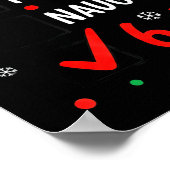 Christmas 6-7 Meme Nice Naughty Checklist Santa Ha ポスター (角)