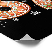 Christmas 6 7 Six Seven Funny 67 Meme Gingerbread  ポスター (角)