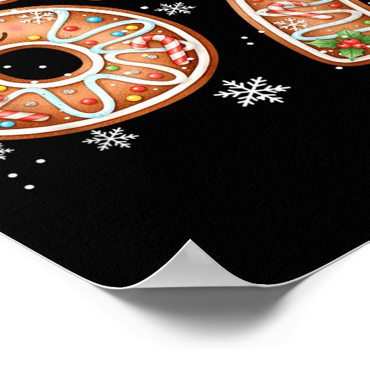 Christmas 6 7 Six Seven Funny 67 Meme Gingerbread  ポスター (角)