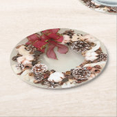 Christmas A ラウンドペーパーコースター (アングル)