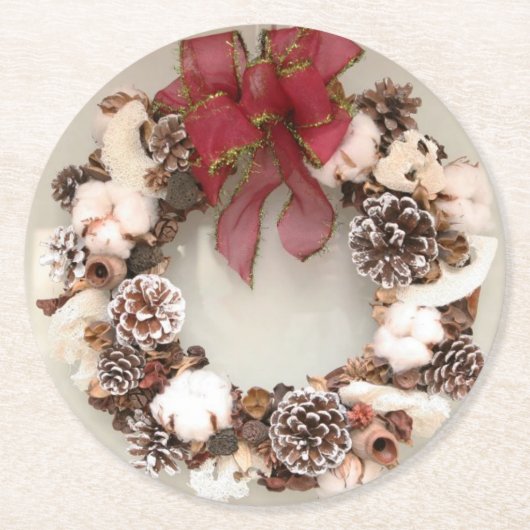 Christmas A ラウンドペーパーコースター (正面)