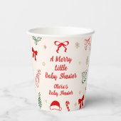 Christmas A Merry Litte Baby Shower 紙コップ (裏面)