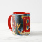 Christmas ABC Festive Holiday Coffee Mug マグカップ (正面左)