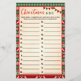 Christmas ABC Game Ugly Sweater Card チラシ