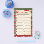 Christmas ABC Game Ugly Sweater Card チラシ (シングル)