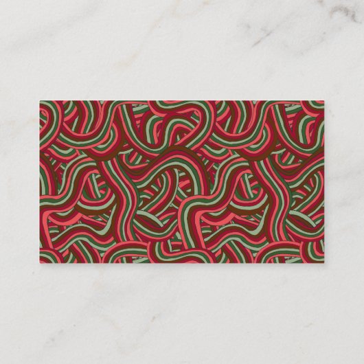 Christmas Abstract Stripes 名刺 (裏面)