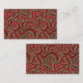 Christmas Abstract Stripes 名刺 (正面/裏面)