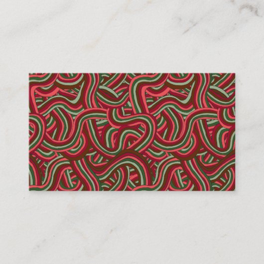 Christmas Abstract Stripes 名刺 (正面)