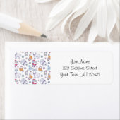 Christmas Address Labels - Reindeers and Fir Trees ラベル (インサイチュ)