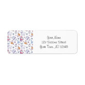 Christmas Address Labels - Reindeers and Fir Trees ラベル (正面)