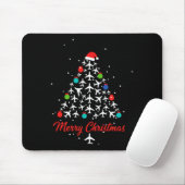 Christmas Airplane Tree Merry Christmas Lot Travel マウスパッド (マウス)