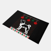 Christmas Akita Dog ドアマット (アングル)