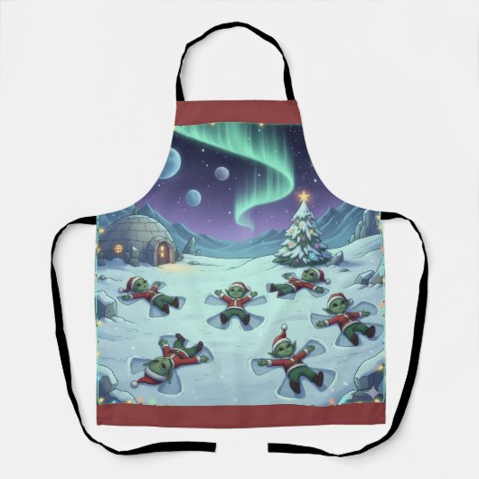 Christmas Alien Snow Angels, Apron エプロン (正面)