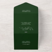 Christmas All in One Wedding Invite Holiday Green  オールインワン招待状 (外側)