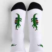 Christmas Alligator Crew Socks ソックス (上部)