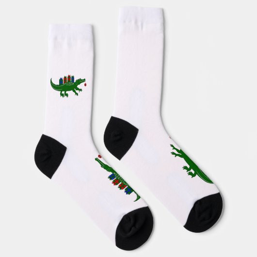 Christmas Alligator Crew Socks ソックス (右)
