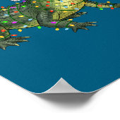 Christmas Alligator Holiday Reptile Funny Festive  ポスター (角)