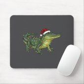 Christmas Alligator Holiday Reptile Funny Festive  マウスパッド (マウス)
