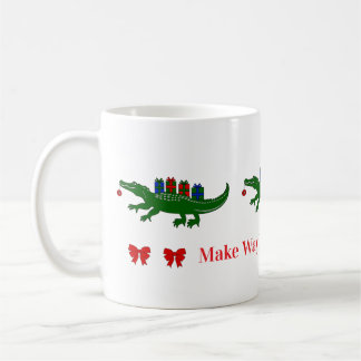 Christmas Alligator Mug コーヒーマグカップ