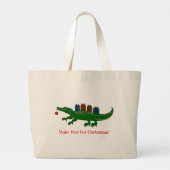 Christmas Alligator Tote Bag ラージトートバッグ (裏面)