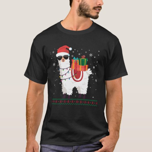 Christmas Alpaca   Llama Ugly Christmas Tシャツ (正面)