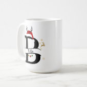 Christmas Alphabet Collection – Letter B Design コーヒーマグカップ (正面左)