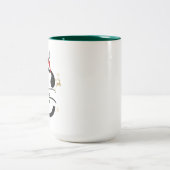 Christmas Alphabet Collection – Letter C Design ツートーンマグカップ (中央)