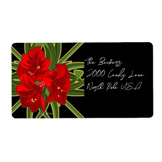 Christmas Amaryllis Garden Vibrant  ラベル (正面)