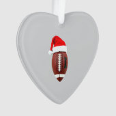 Christmas American Football Ball Santa Hat (3) オーナメント (正面)