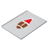 Christmas American Football Ball Santa Hat (4) ノートブック (左側)