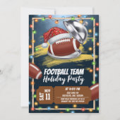 Christmas American Football Holiday Party 招待状 (正面)