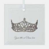 Christmas American Pageant Crown Glass  ガラスオーナメント (正面)
