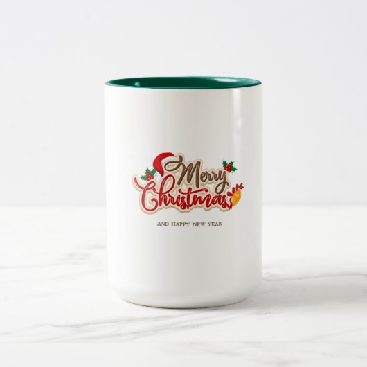 Christmas and New year mug ツートーンマグカップ (中央)