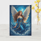 Christmas Angel  カード (黄色い花)