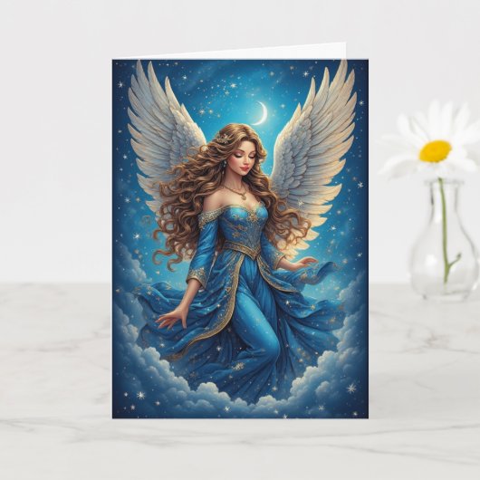 Christmas Angel  カード (小さな植物)