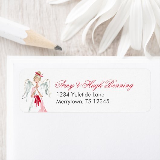Christmas Angel Address ラベル (インサイチュ)