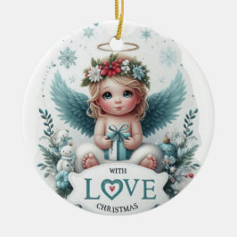 Christmas Angel baby Ornament セラミックオーナメント