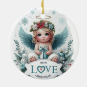 Christmas Angel baby Ornament セラミックオーナメント (裏面)