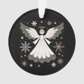 Christmas Angel Glitter Christian Xmas Religious オーナメント (正面)