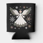 Christmas Angel Glitter Christian Xmas Religious 缶クーラー (正面)